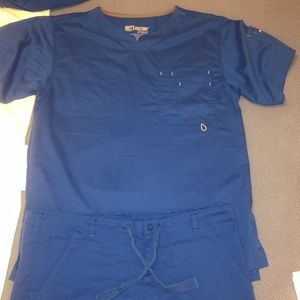 Men’s royal blue greys anatomy scrub set